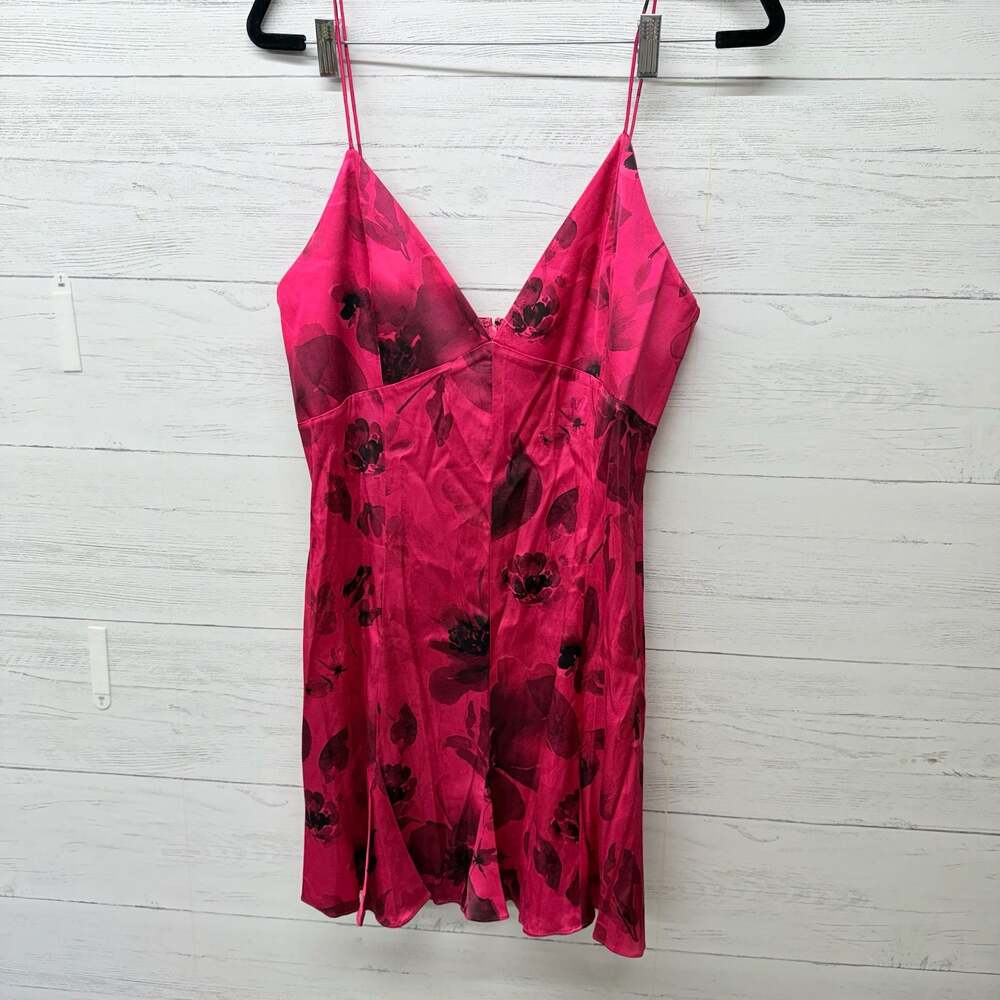Alice + Olivia Julietta Mini Dress in Floral Fling Raspberry flaw 14